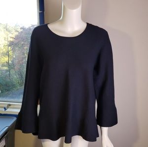 Sz XL black ann Taylor sweater type top heavy nwt
